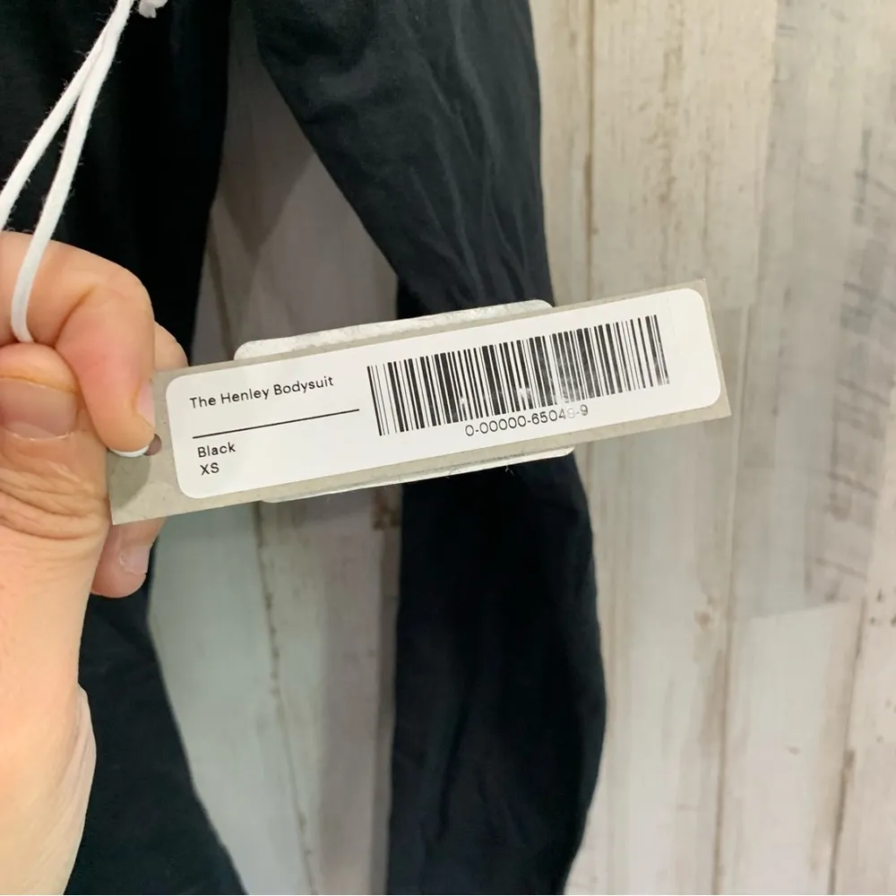 NWT Everlane The Henley Scoop Neck Long Sleeve Bodysuit Bikini Cut - Image 4