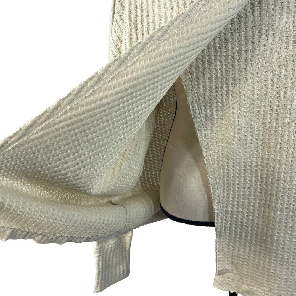 Free People Large Thermal Top Juicy Cowl Neck Split Back Long Sleeve Stone Cold - Image 10