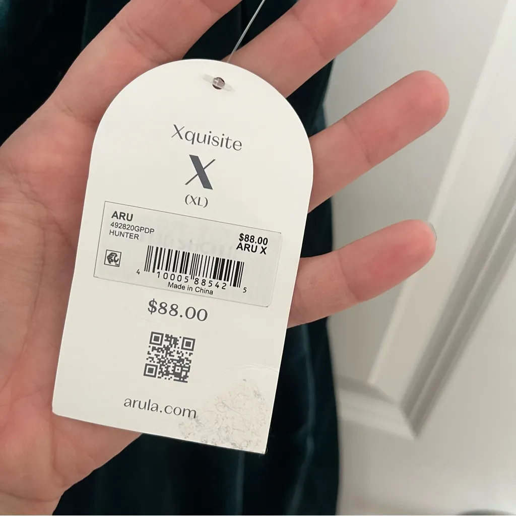 NEW Arula Green Velvet Holiday Bow Mini Dress Plus Size X / 0X NWT - Image 5