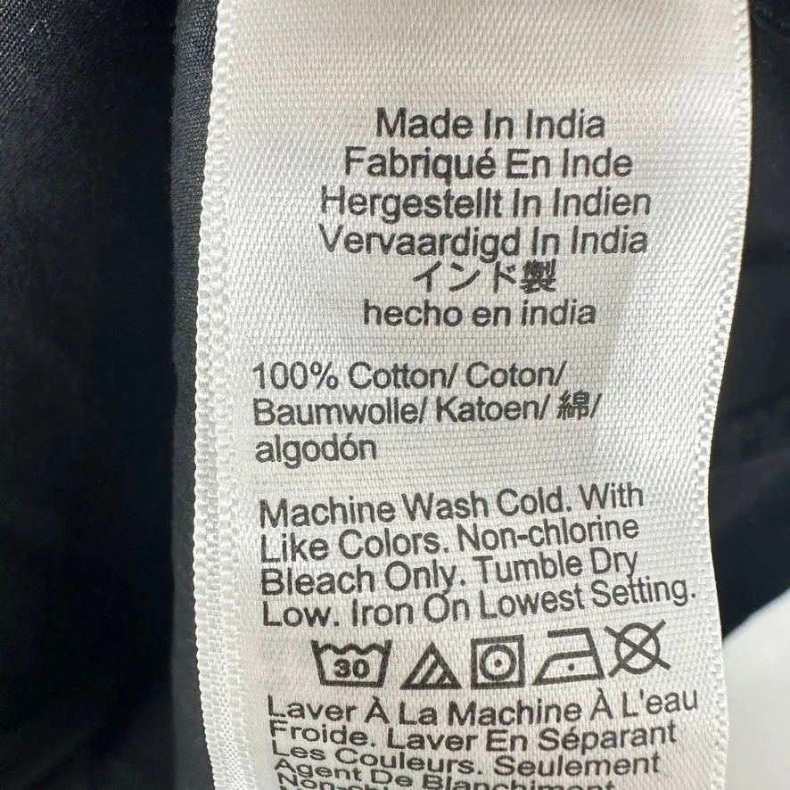 J. Crew Black Cotton Poplin V Neck Short Sleeve Tiered Ruffle Dress XXL NWT - Image 12