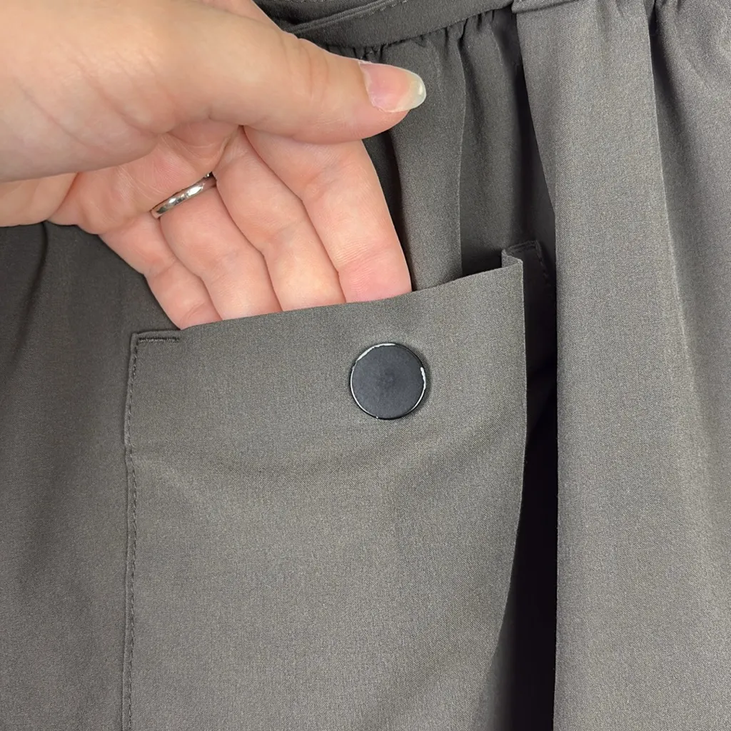 Athleta Skyline Paperbag Pants Olive Grey Women’s Size 6 Career Athletic Travel - Image 8