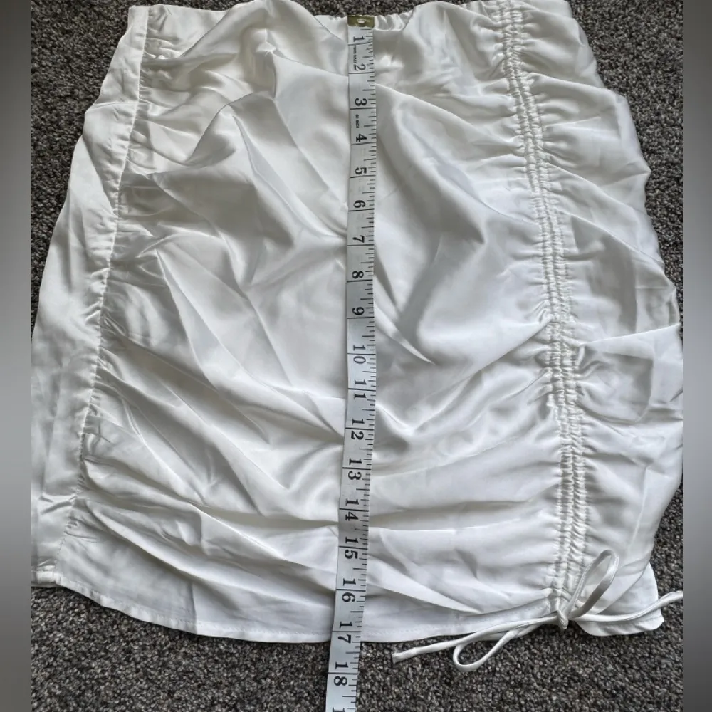 12th tribe White Satin Mini Skirt - Image 6