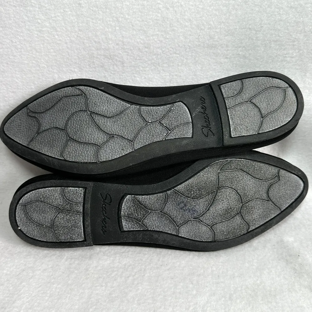 Skecher Ballet Flats 9.5 Black Cleo Bewitch Comfort Shoes Memory Foam New - Image 3