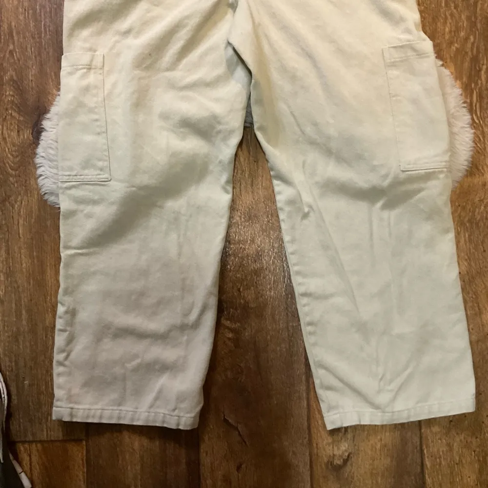 HYFVE Womens Cargo Cream Overalls Size Large Beige - Image 14