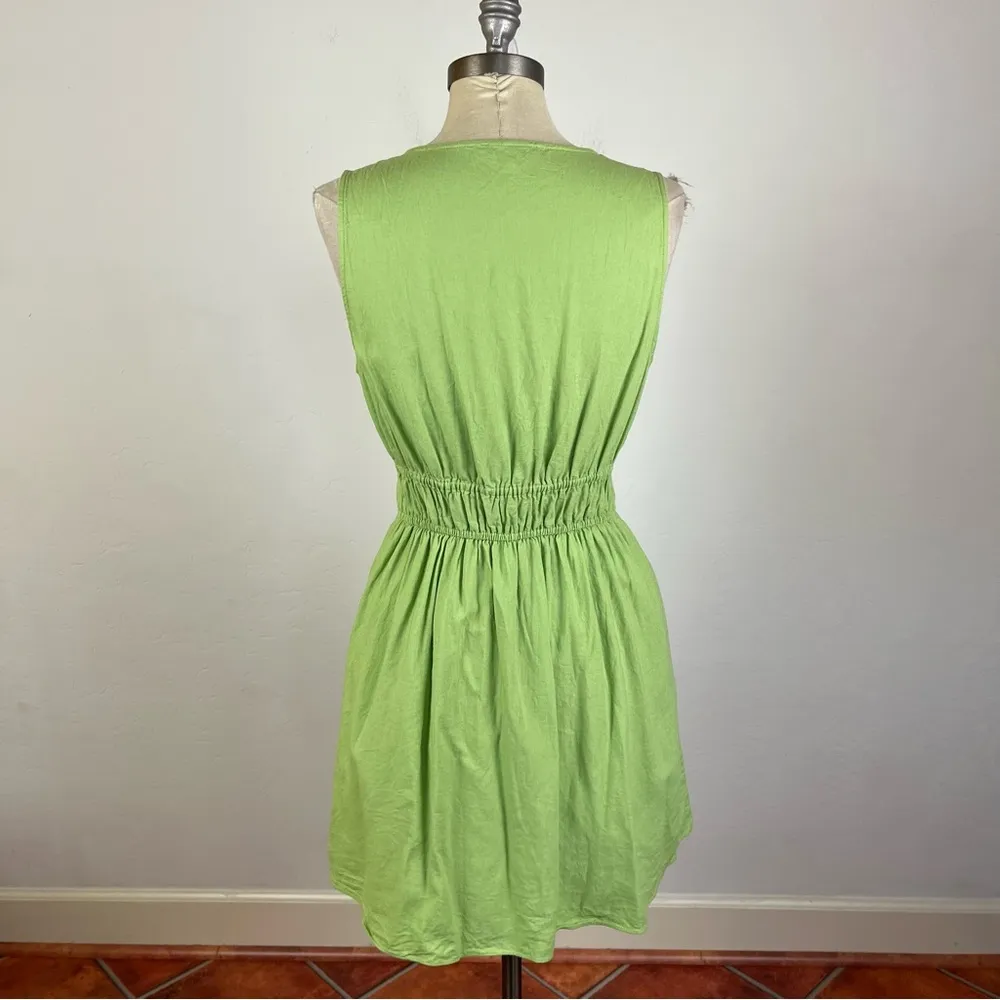 Madewell Sophia Deep-V Mini Dress in Seedling - Image 8