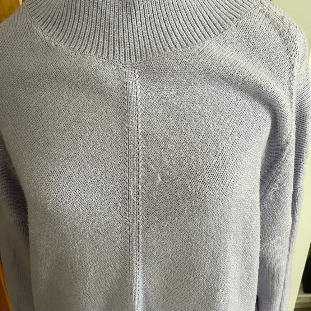 Anthropologie Maeve Lavender Mock Neck Oversized Sweater Dress - Image 3