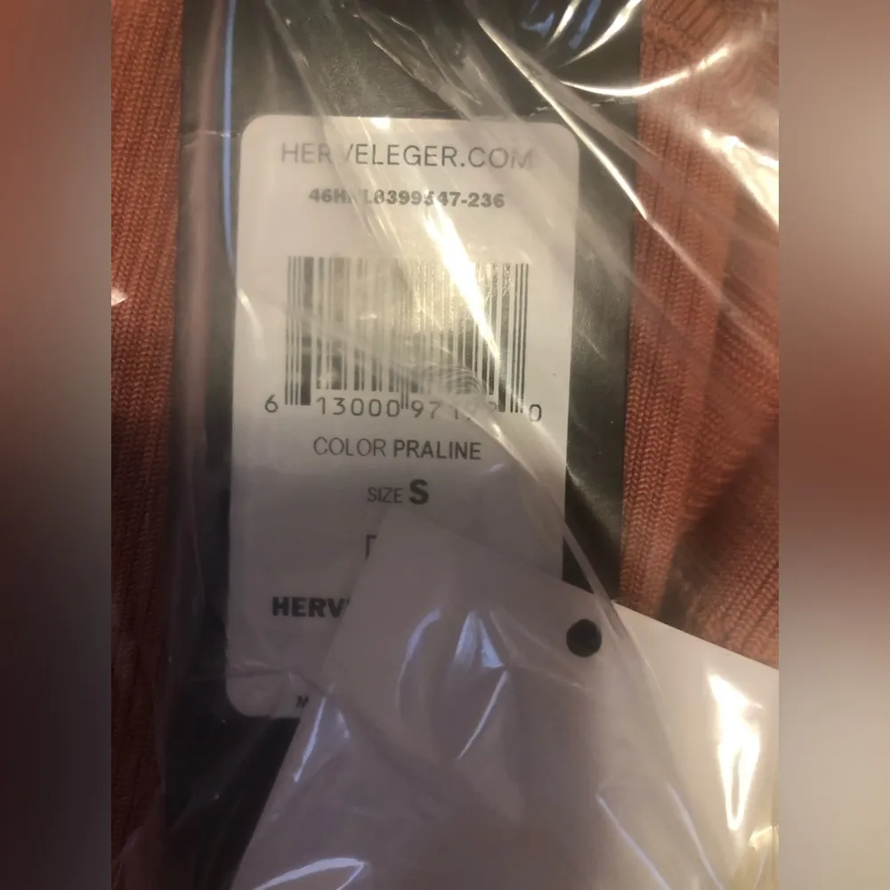 HERVÉ by Hervé Léger Asymmetric Ribbed Bandage Mini Dress - Image 10