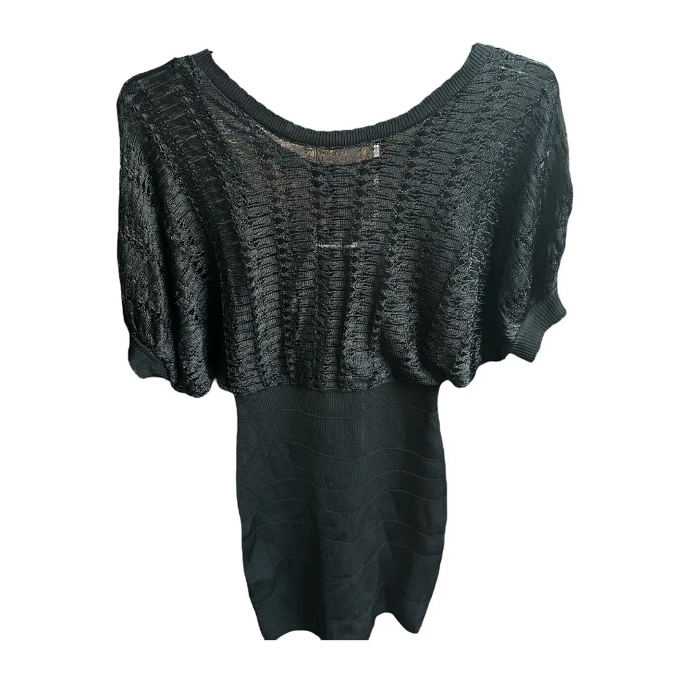 Arden B. Knit Mini Dress with Bodycon Skirt Black Size XSmall - Image 7