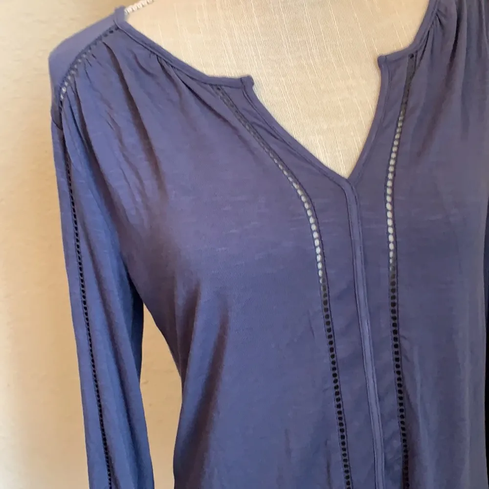 MAX JEANS Nightshadow Blue Long Sleeve Top Size Small - Image 6