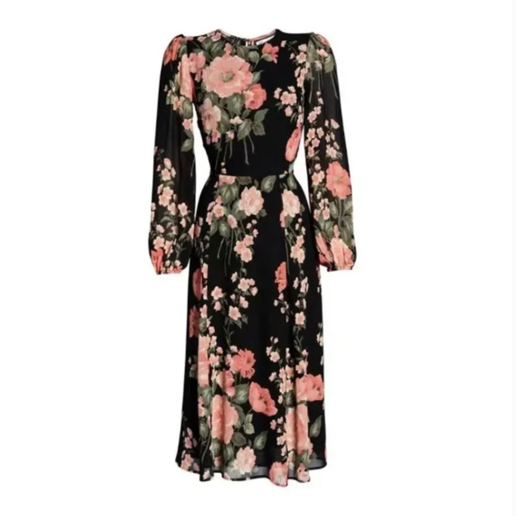 Reformation Luanne long sleeve Dress in louise - Image 4