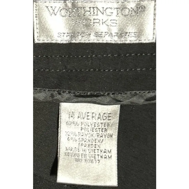 Worthington Works Stretch Separates Women's Black Dress Pants Size 14 Average‎ - Image 3