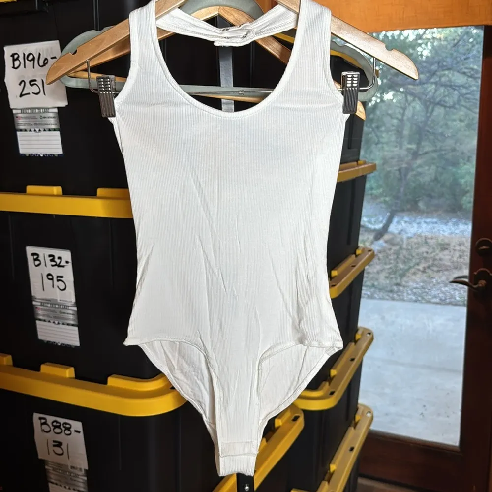 Selfie by Self Esteem Women Halter Spring Bodysuit White Size XS - Image 3