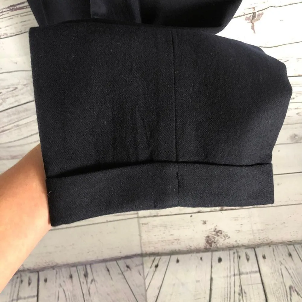 NWT vintage Jones New York country navy wool high waisted pleated pants size 6 - Image 10