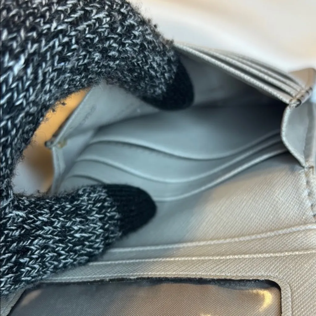 Michael Kors Mercer Jet Set Travel Card Case Wallet Pebble Leather Taupe/Gray OS - Image 7