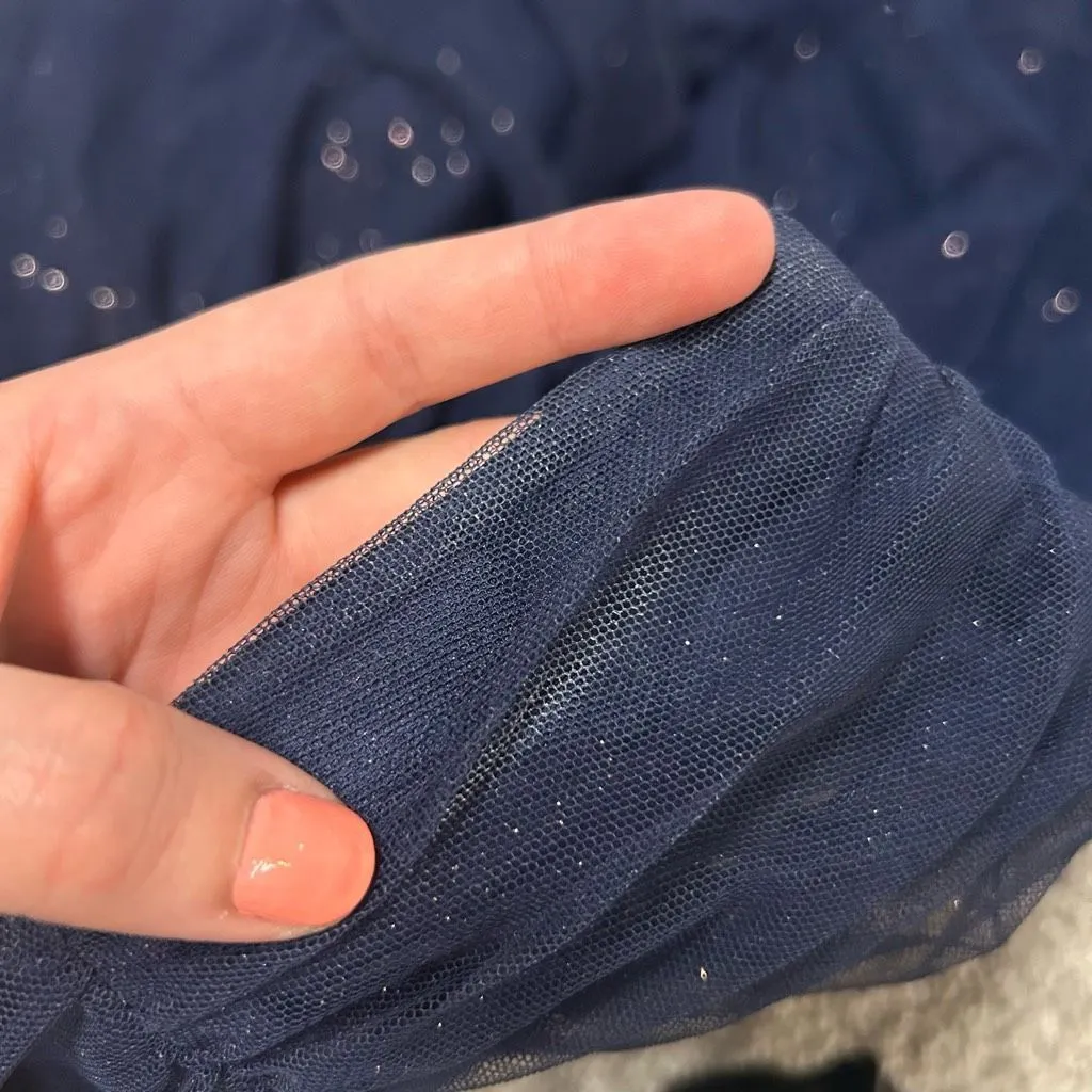 Speechless Glittery Y2K Women’s Size 5 Navy Strapless Short Semi Formal Dress - Image 8