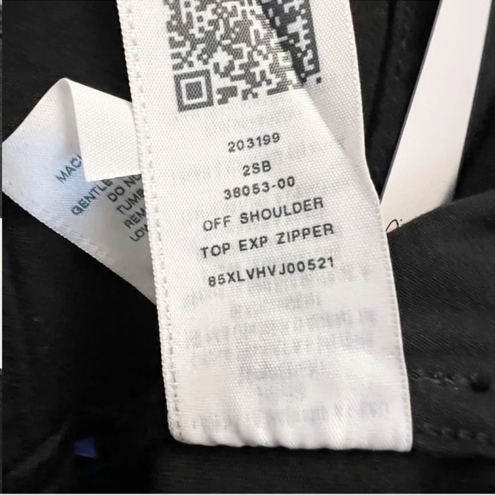 True Religion Womens Off the Shoulder Top Exposed Zipper Cropped Denim XL New - Image 9