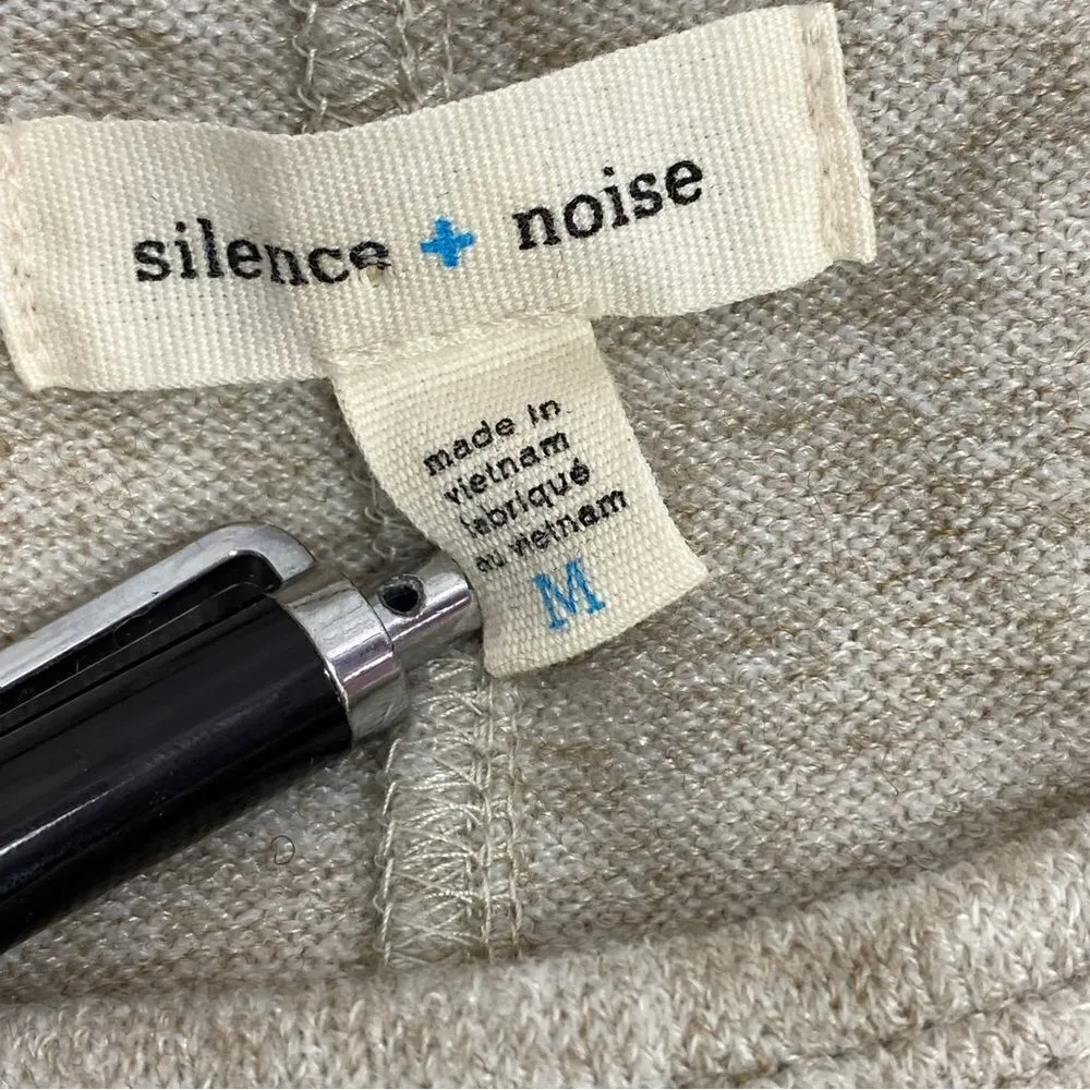 Silence + Noise UO Hannah Chiffon Trim Tunic Sweater Tan Beige Medium Pullover - Image 12