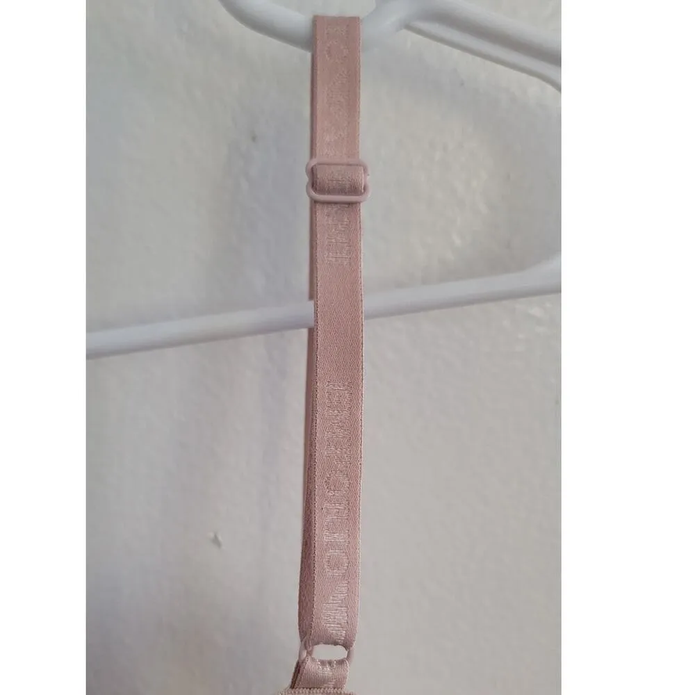 Emporio Armani Padded Push-Up Floral Lace Gingham Bra Tan 34B - Image 11