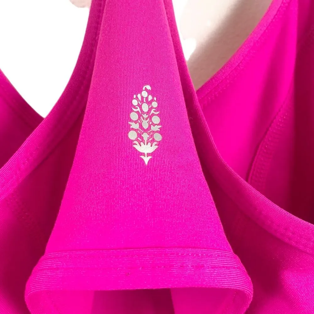 Free People Movement Let's Bounce Cutout Balloon Leg One Piece Jumpsuit Large Pink - Image 7