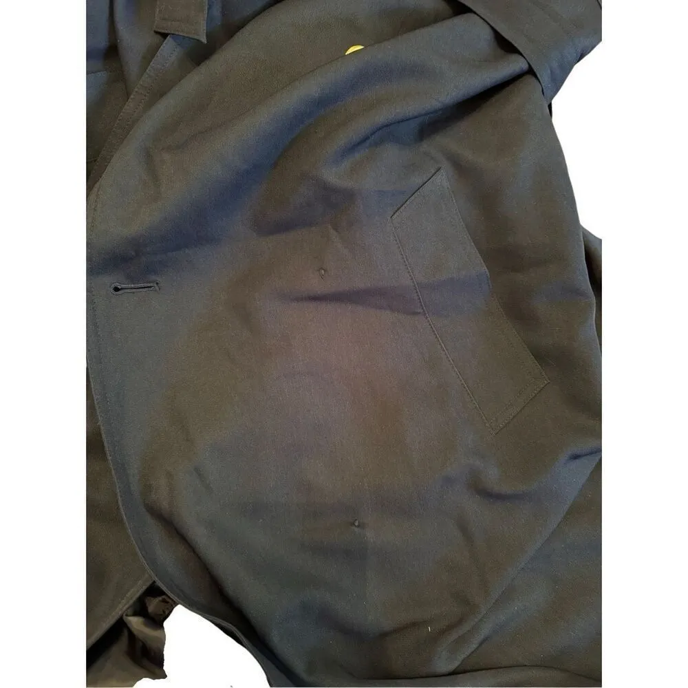 Vintage Talbots Navy Blue Full Length Trench Coat with belt 4 - Image 8