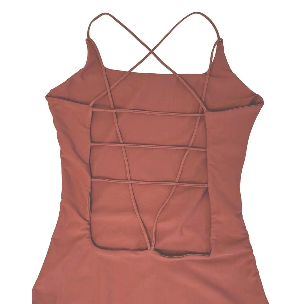 MIKOH KILAUEA One Piece Terracotta Clay Swimsuit Bathing Suit Sz Small NEW! - Image 9