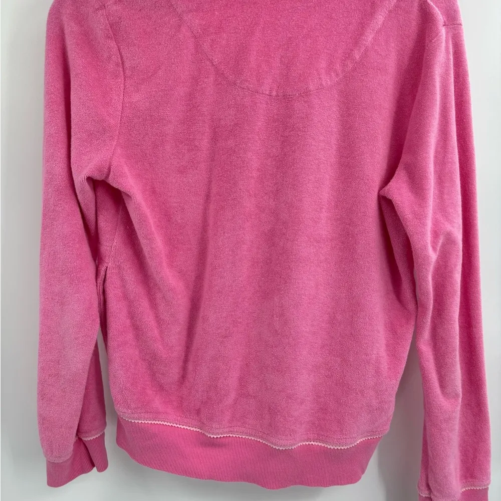 Lilly Pulitzer Women's Full Zip Hoodie Jacket Pink Terry Cloth Size small - Image 13