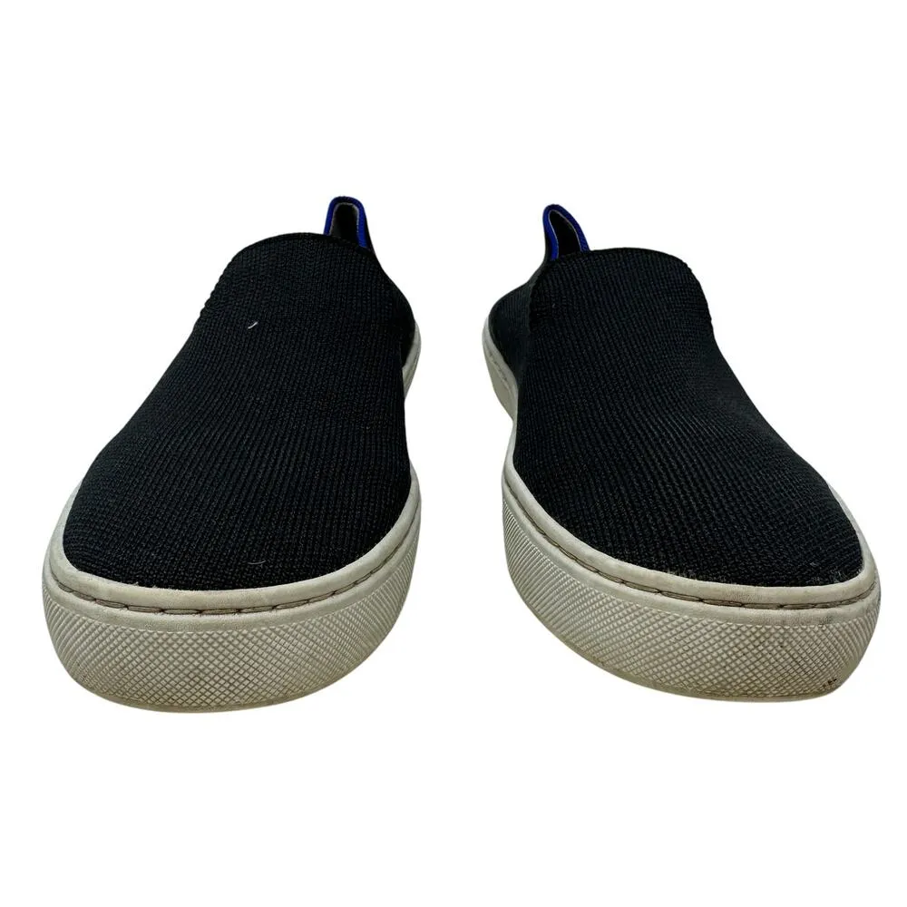 Rothy’s The Original Slip On Solid Black Knit Washable Sneakers Shoes Size 6.5 - Image 3