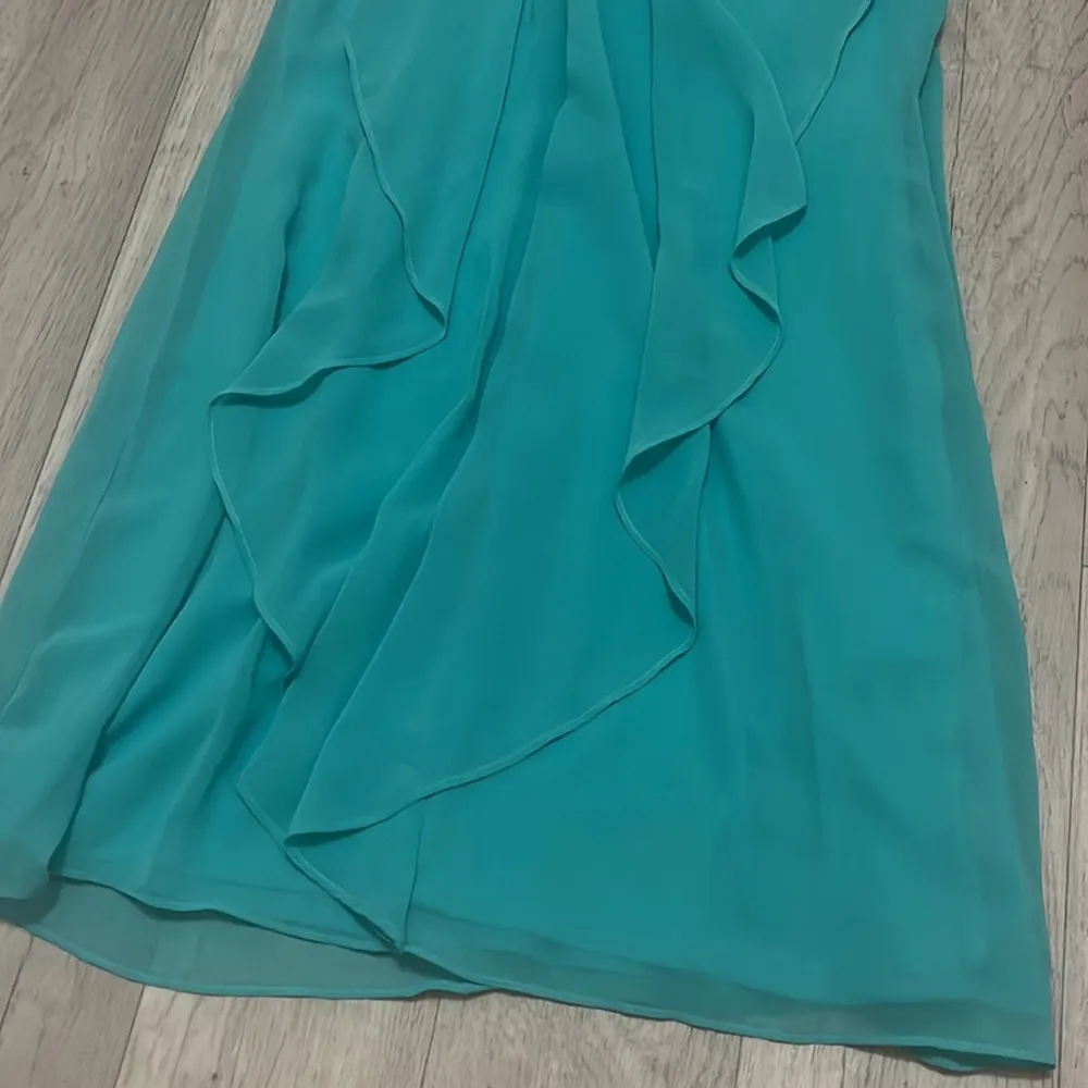 XSCAPE NWT size 6 seafoam green blue gold chain cocktail dress - Image 3