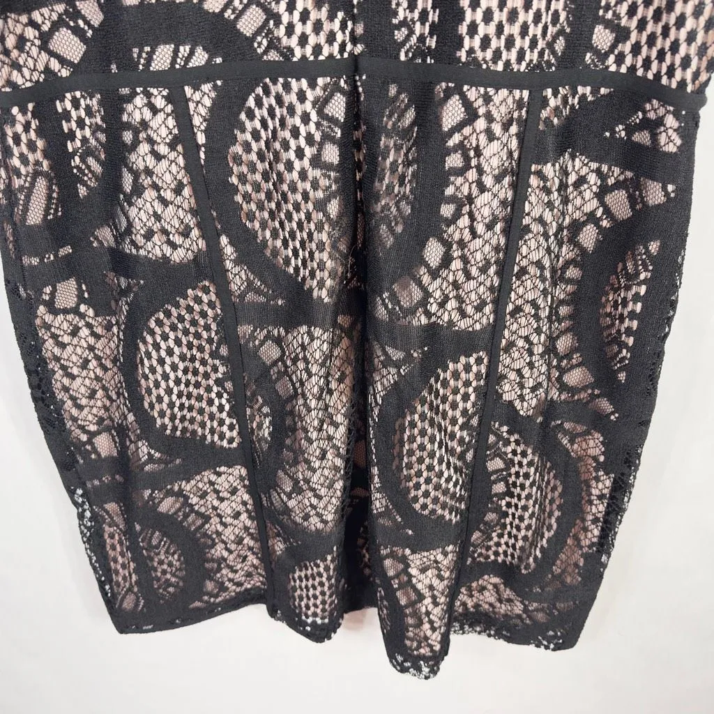 Metaphor Plus Size 24W‎ Dress Black Sheath Silhouette Illusion Knee Length 210 - Image 6