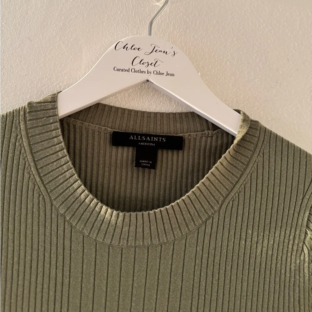 ALLSAINTS Hayes Maxi Dress in Oil Green M - Image 7