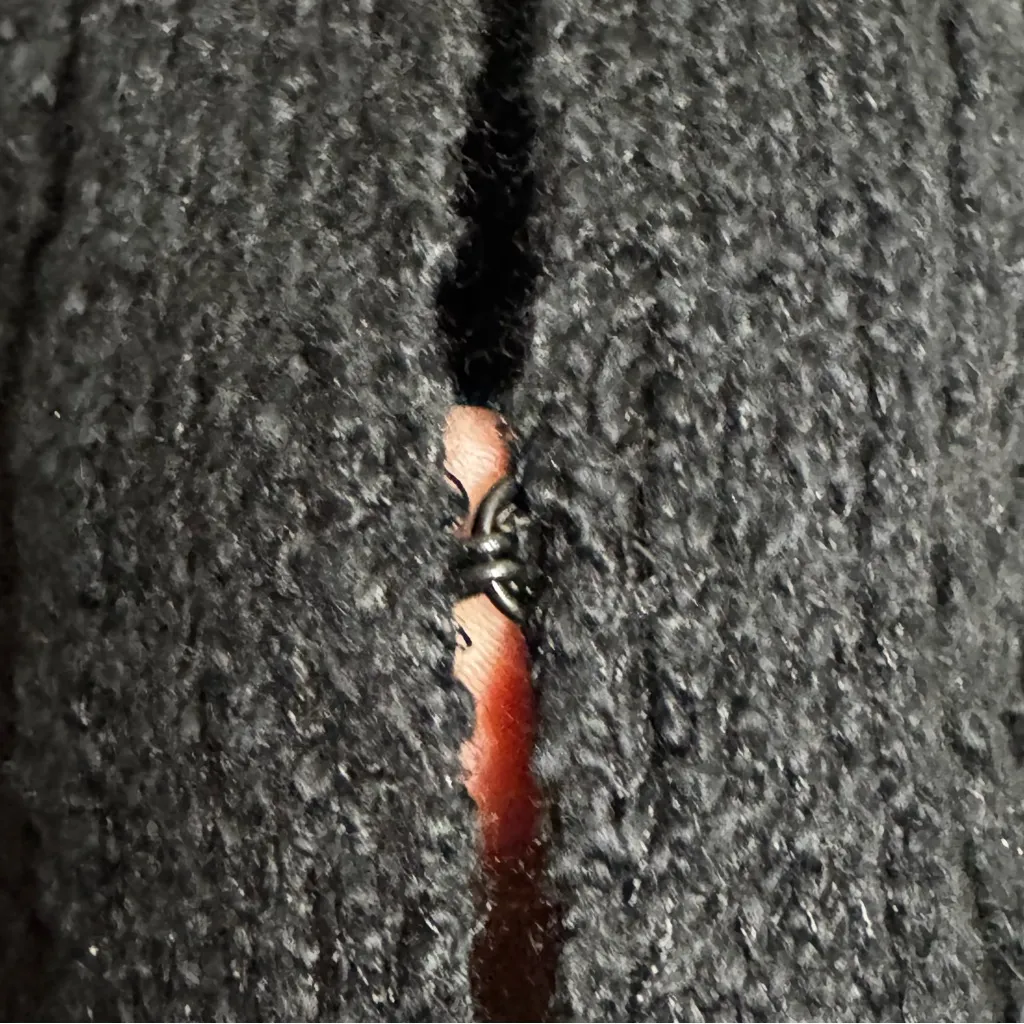 NWT NIC+ZOE Black Onyx Textured Ruffle Cardigan with Hook Closure, Size SP - Image 7