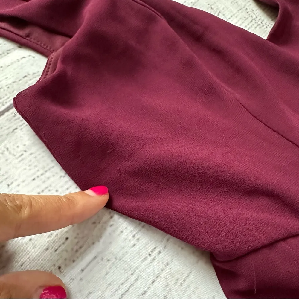 show me your mumu bridesmaid dress burgundy maroon size medium READ - Image 6