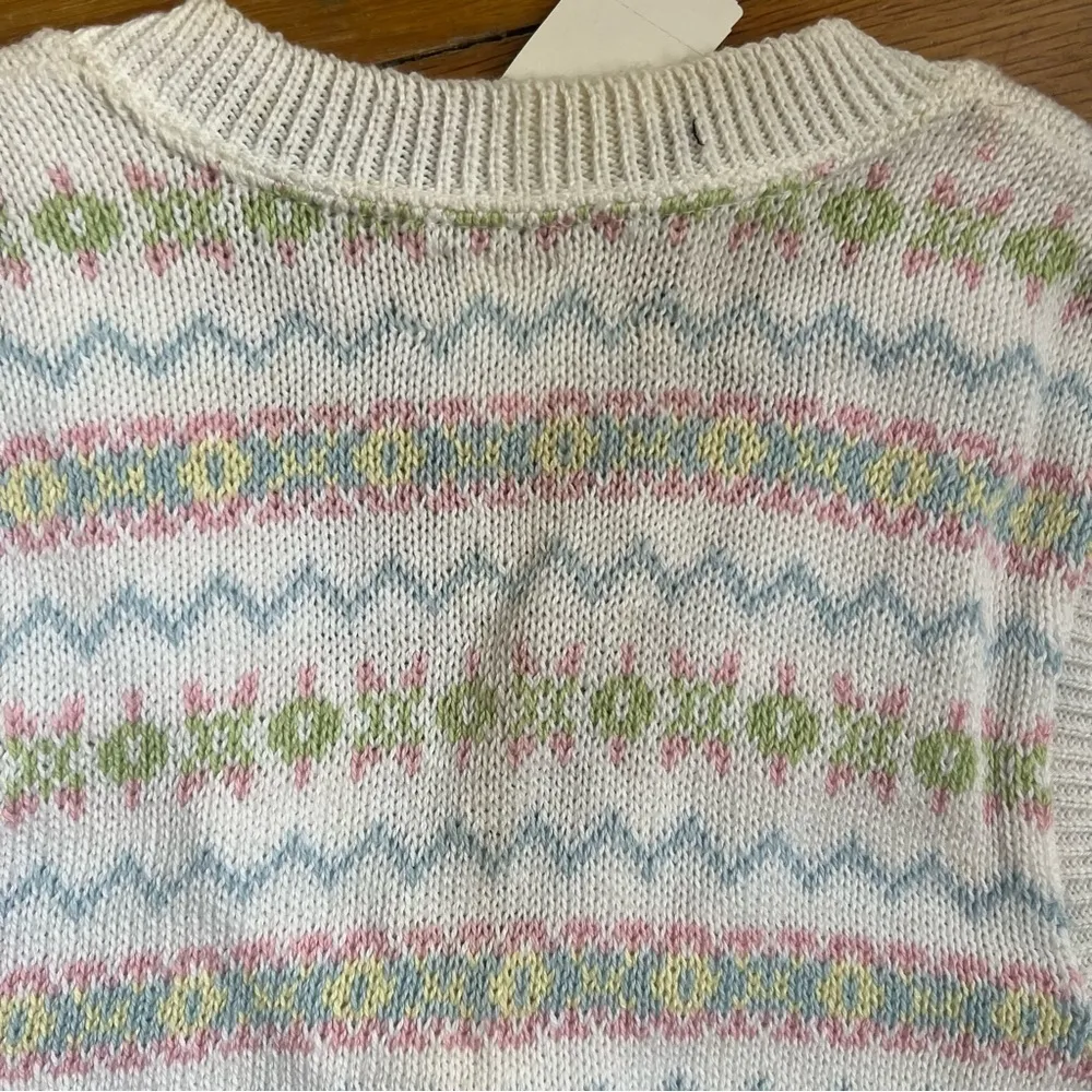 NWT vintage Susan Ess Sweater vest size M White Size M - Image 4