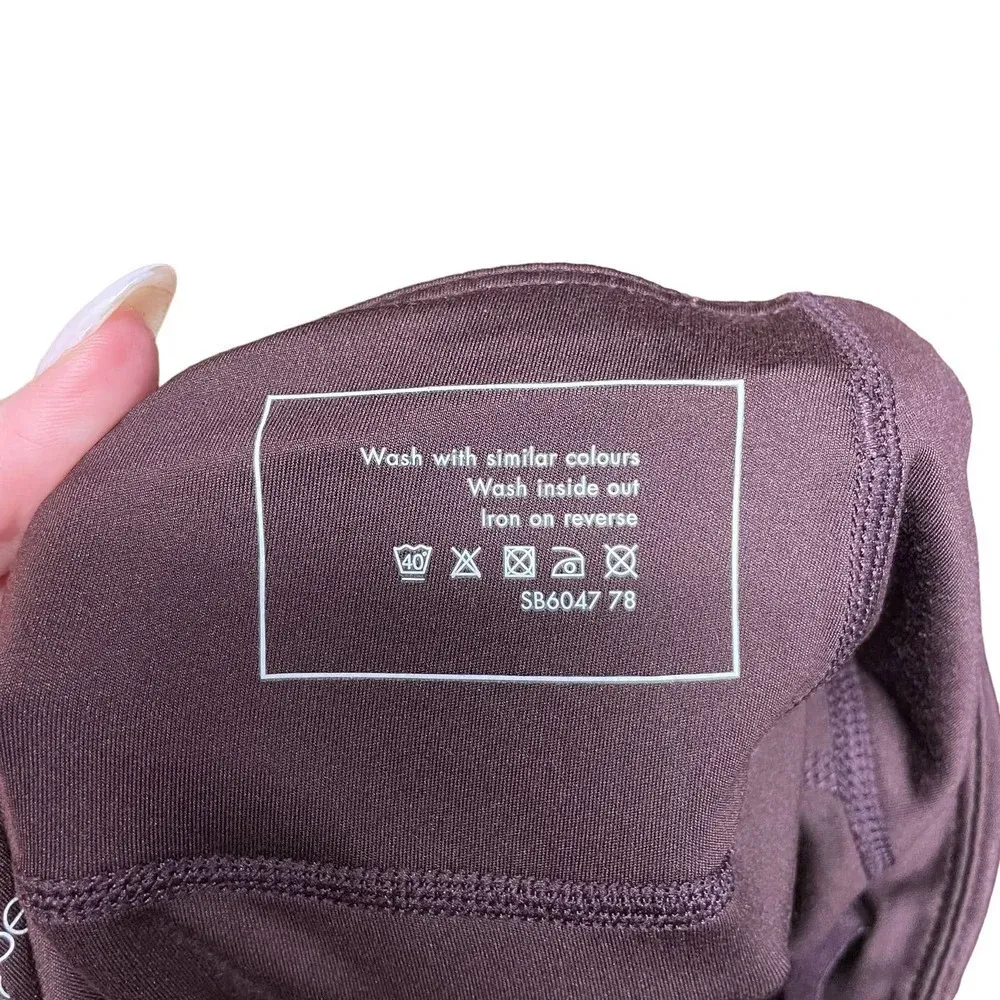 Sweaty Betty All Day Embossed Crocodile‎ 7/8 Leggings Maroon Red Size XS - Image 9