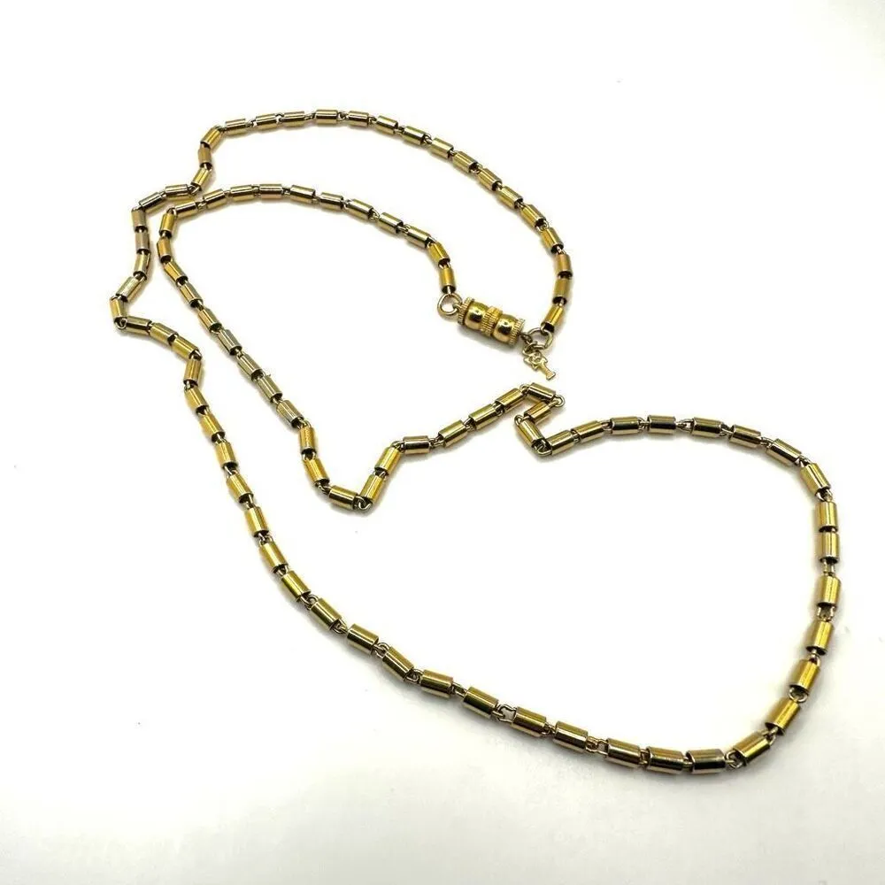 Crown Trifari gold plated vintage chain necklace - Image 10