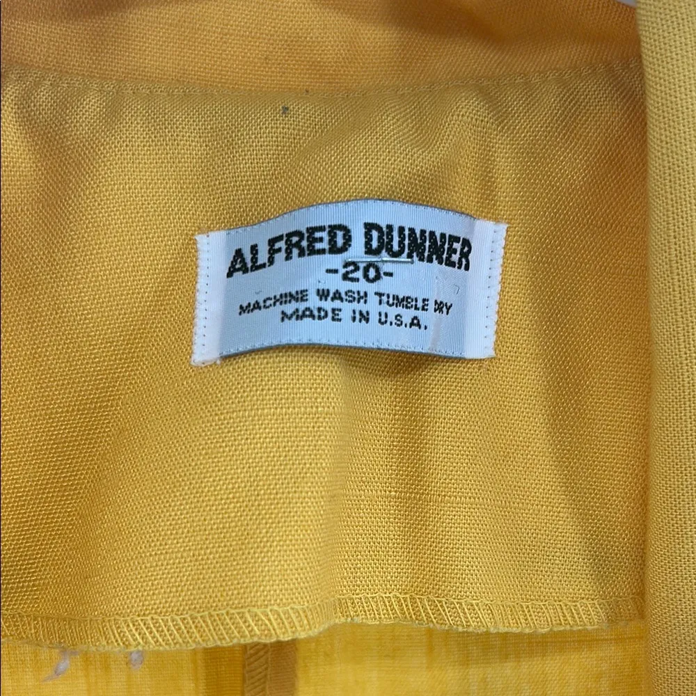 Alfred Dunner Yellow Blazer Lightweight Suit Jacket 20 plus size 80s spring - Image 3