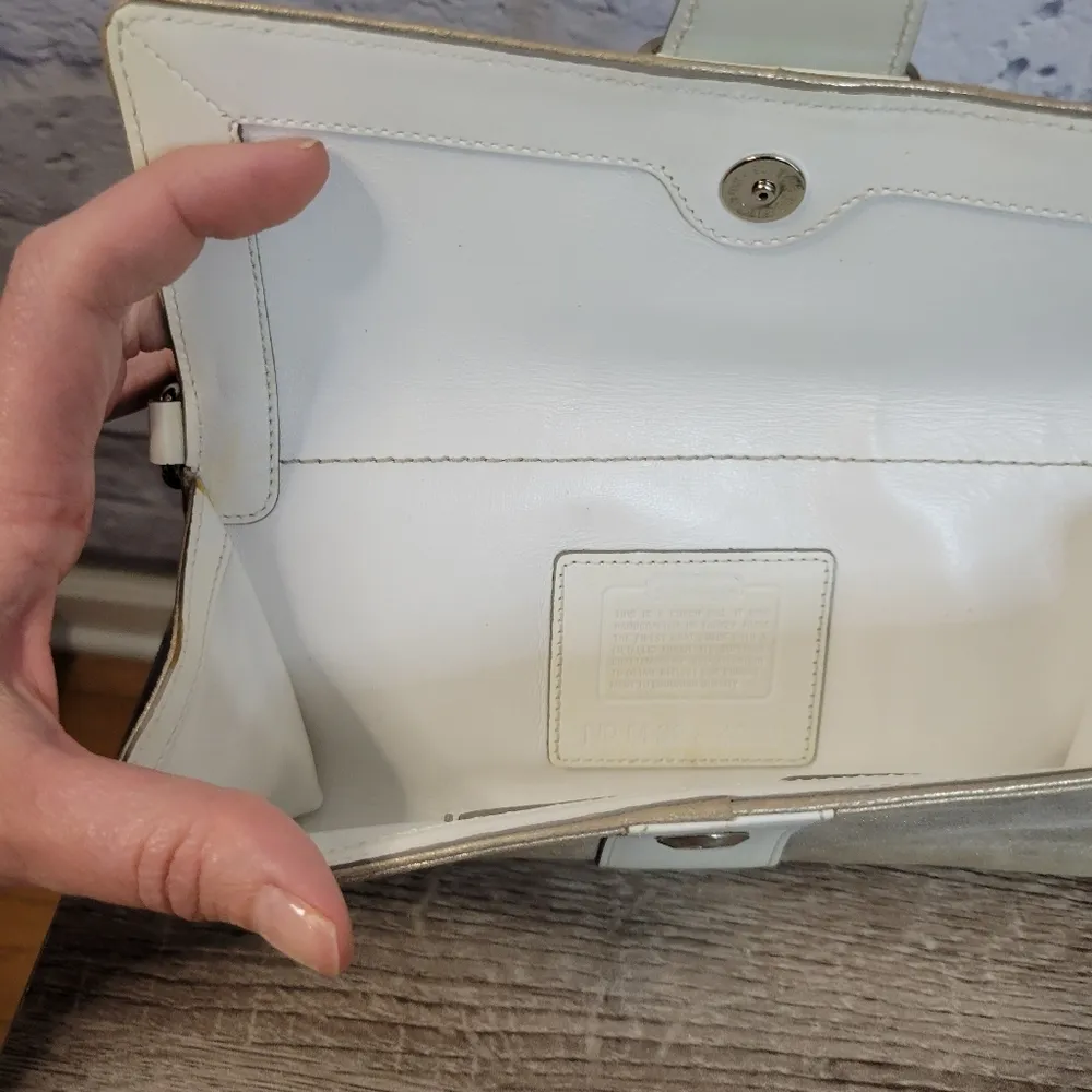 Coach  Gold Leather  Pouch - Image 13