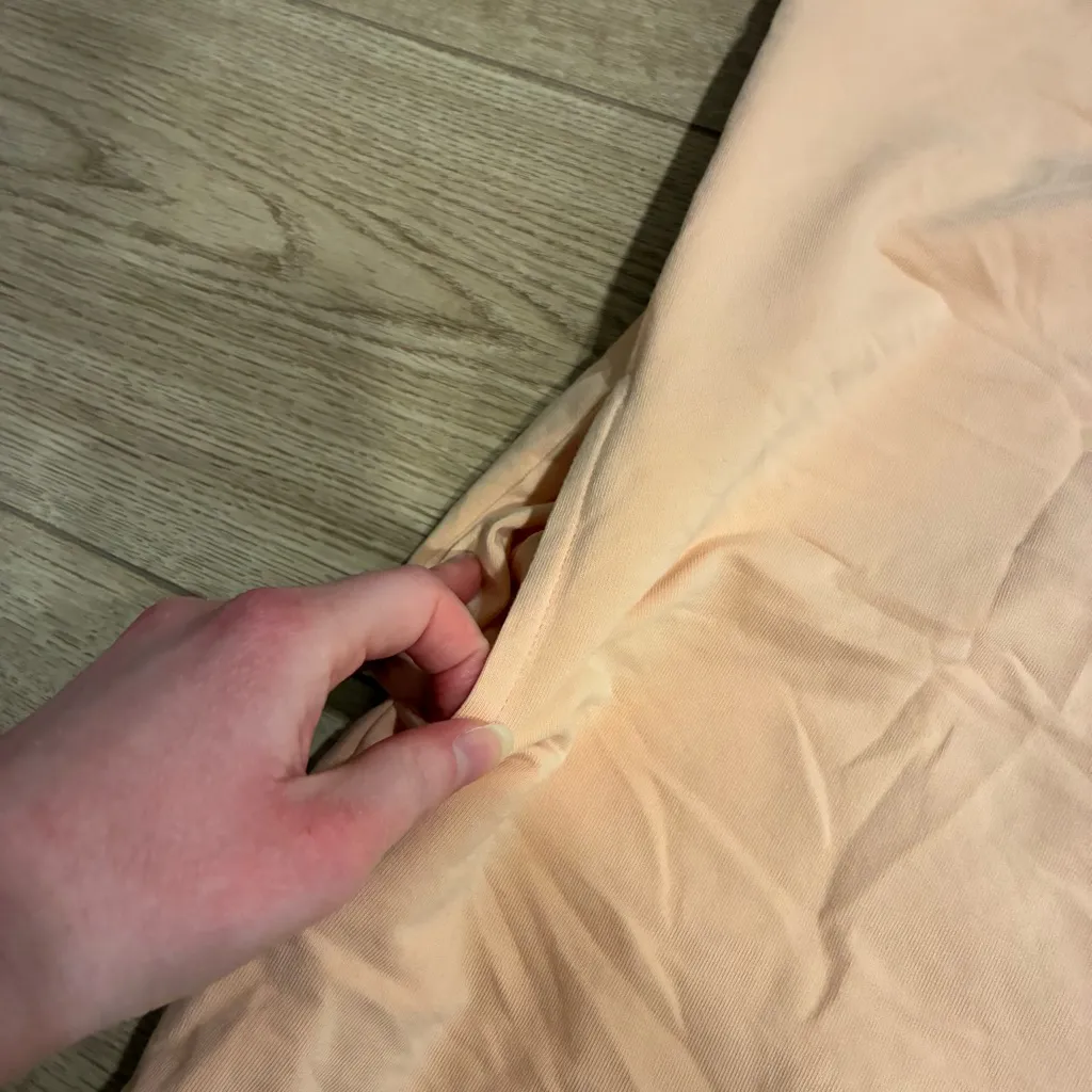 Marine Layer Women’s Peach Crew Neck Short Sleeve Shirt Dress Size M - Image 2