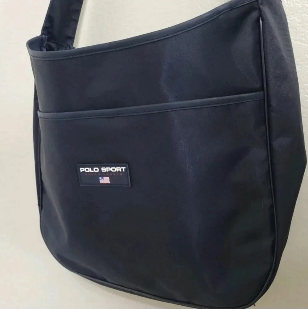 Ralph Lauren Polo Sport Crossbody Tote Bag Purse Vintage Blue - Image 3