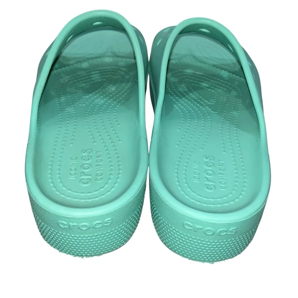 Crocs Classic Platform Slide Sandals Shoes  in Jade Green Women’s size 7 - Image 7