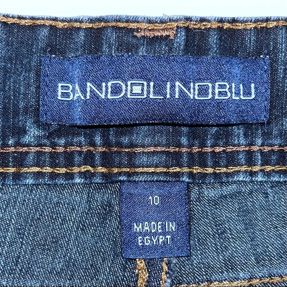 BANDOLINO Blu Women’s High Rise Blue Denim Jean Capri 10 Dark Wash - Image 7