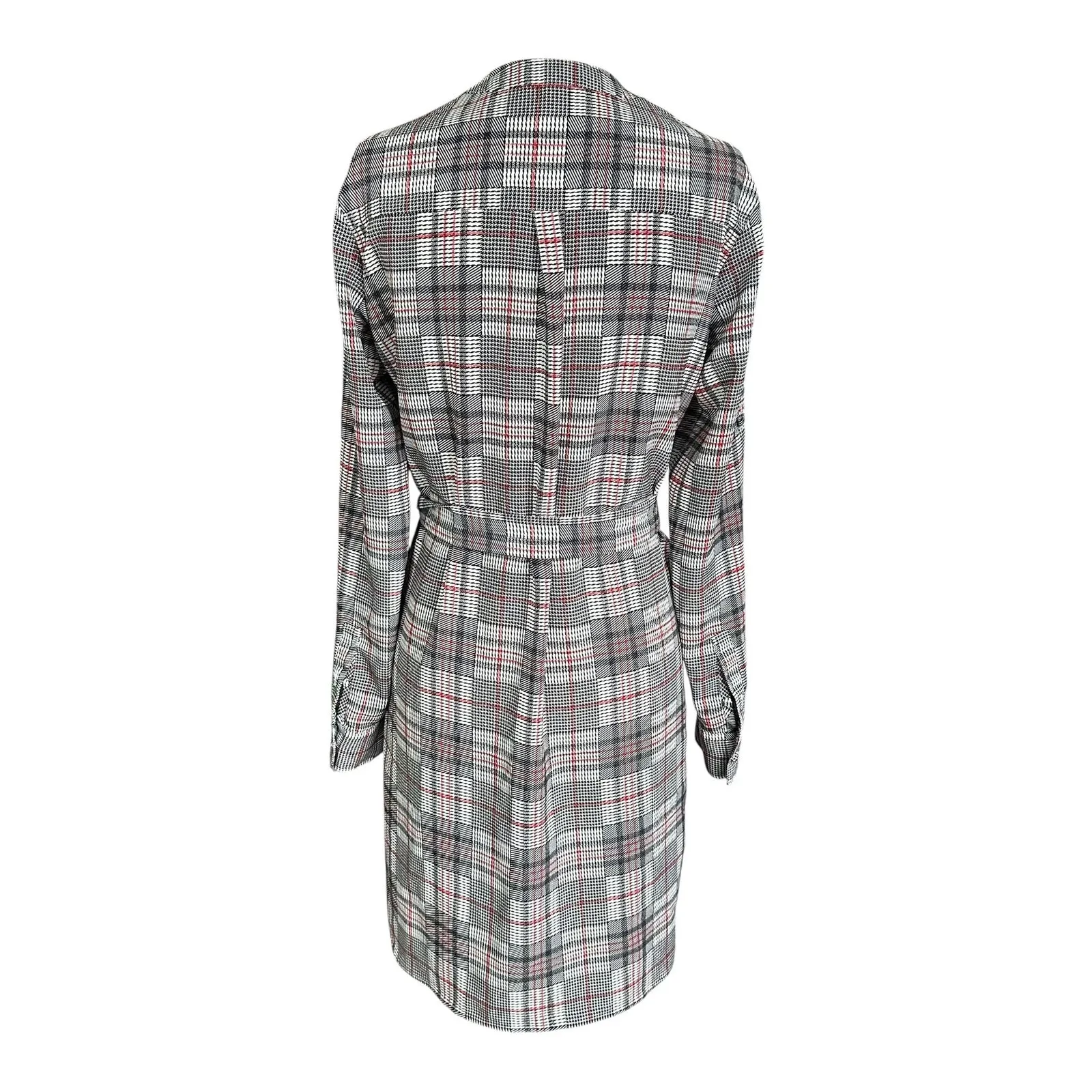 Express Multicolor Plaid/Houndstooth Shirt Dress Women's Size XS | 15-23 - Image 2