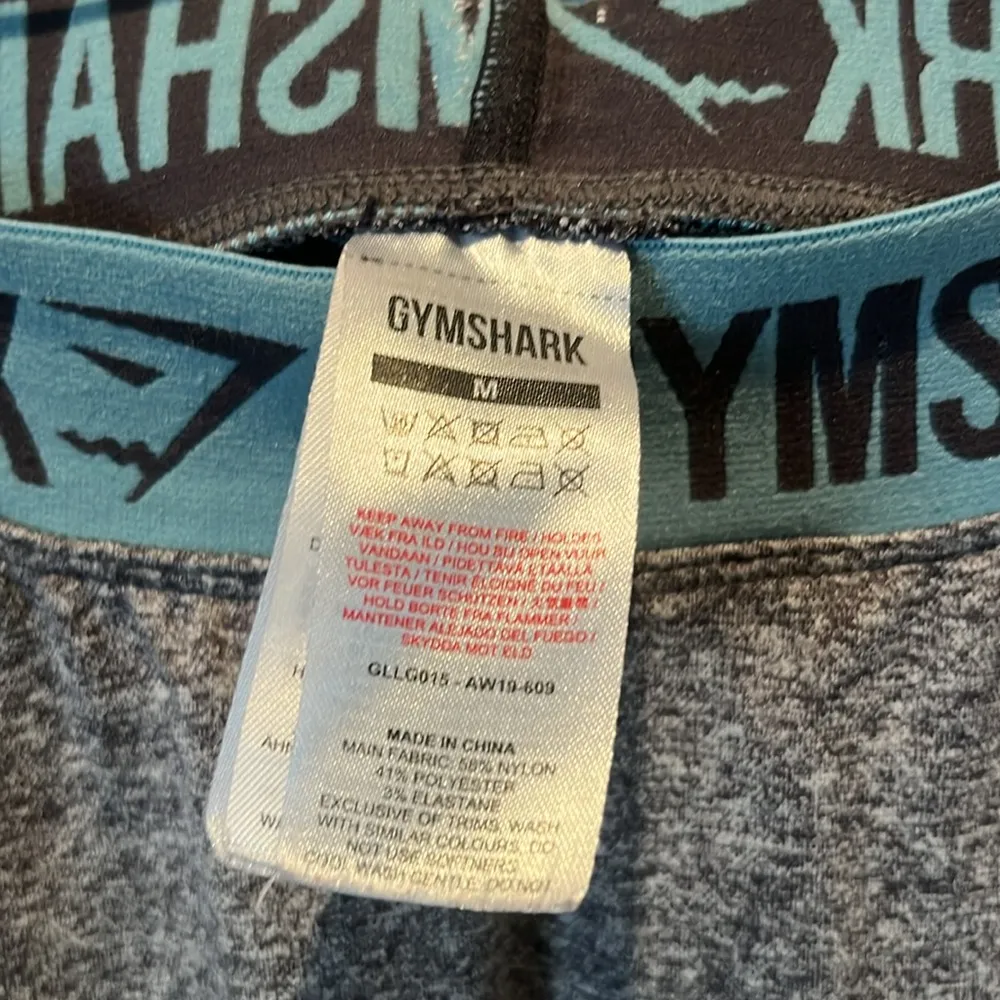 Gymshark Women’s Flex Leggings Size Medium Gray Blue - Image 5