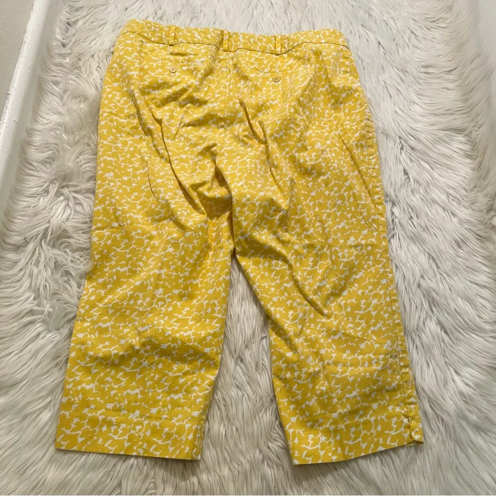 Talbots Curvy Chino Pant Yellow White Geometric 18WP - Image 6