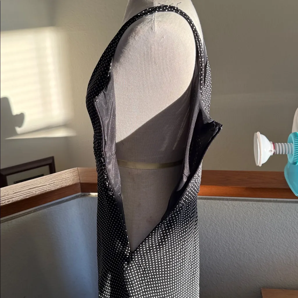 Ann Taylor Black Silk polka dot dress - Image 9