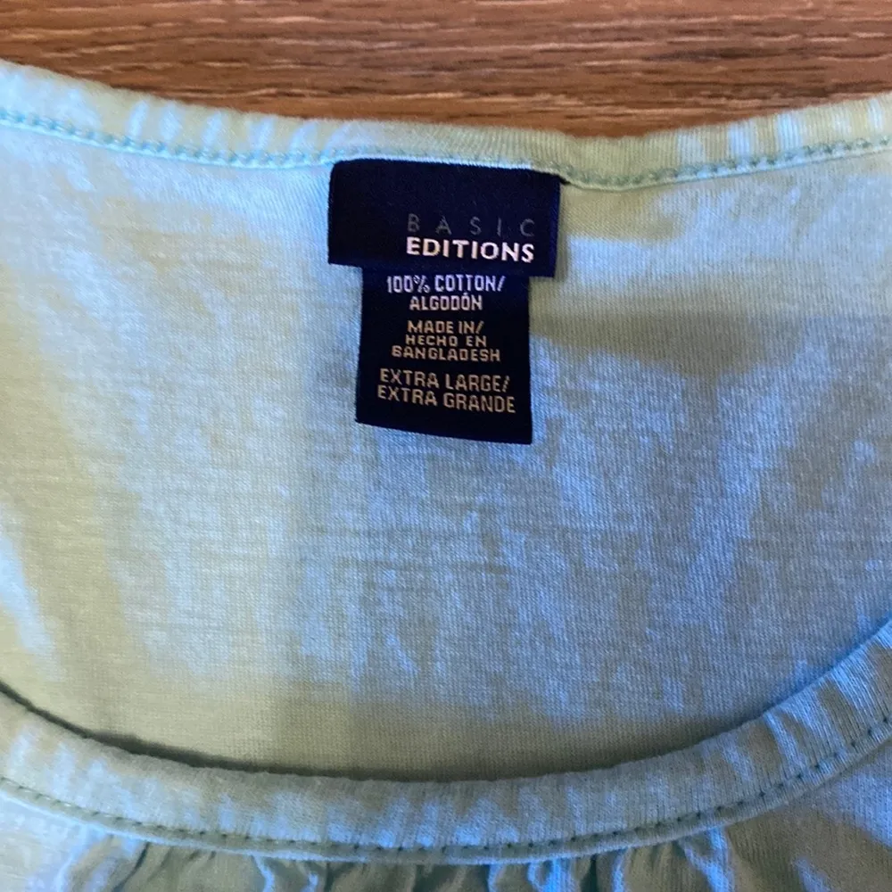 Basic Editions Light Blue Tank Top Size XL - Image 3