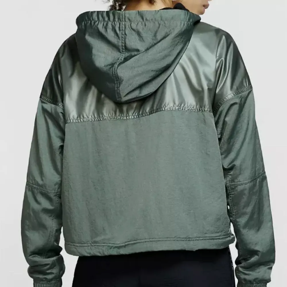 Nike Sportswear Windrunner Cargo Women Jacket Loose Fit Green Size Small - Image 2