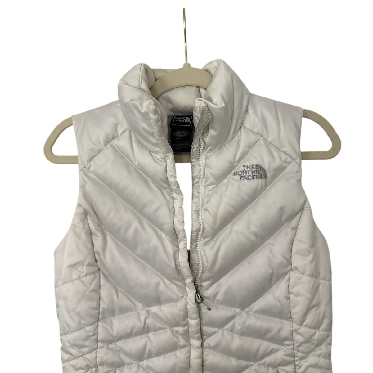 The North Face Jacket Coat 550 White Down Puffer Vest Size Women's XS - Image 6