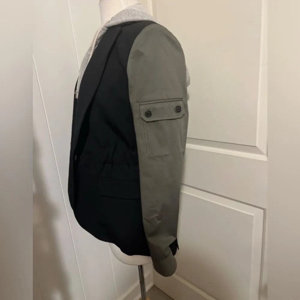 Veronica Beard $795 NEW Dickey Military Blazer Jacket Hoody 2 Army Green Black - Image 4