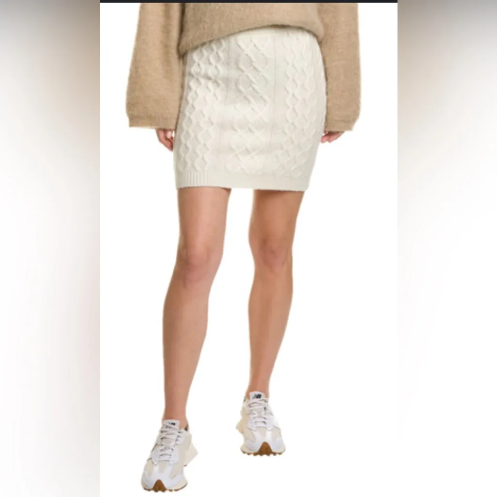 NEW Favorite Daughter Cream Cable Knit Pencil Skirt size XL - Image 3